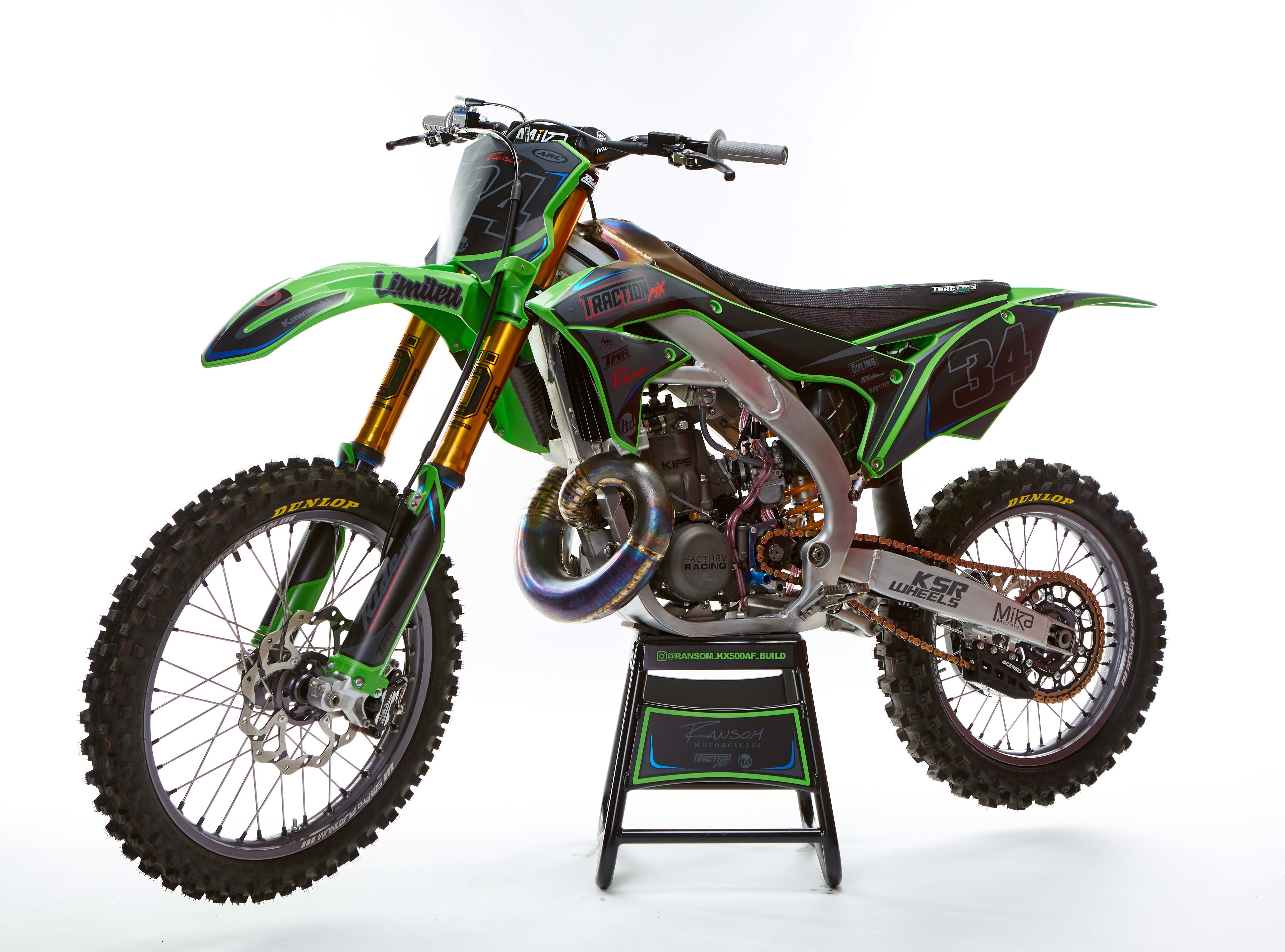 Work of Art Ransom Kawasaki KX500 Aluminum Frame Bike Build